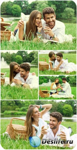  ,    / Beautiful couple having a picnic - Stock ...
