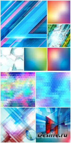    ,   / Abstract backgrounds in vector blue shades