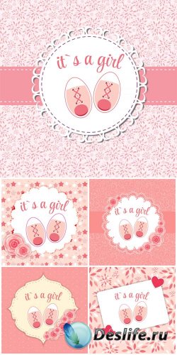      / Baby vector backgrounds for girls