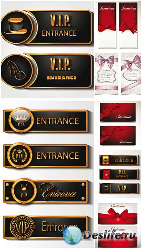  ,    / VIP labels, cards vector