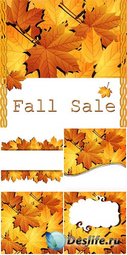  ,    / Autumn sale, backgrounds vector