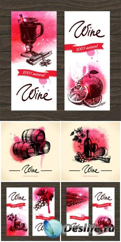 ,      / Wine, backgrounds and banners vector