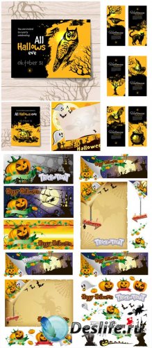 ,      / Halloween backgrounds and banners vect ...