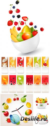     ,  ,  / Fruits and berries vector