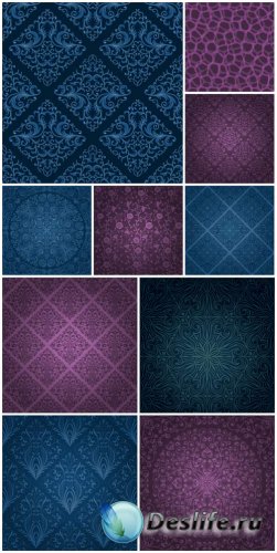      / Vintage vector backgrounds with patterns # 2