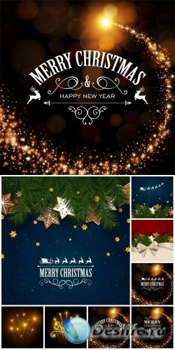      ,   / Christmas and new year vect ...