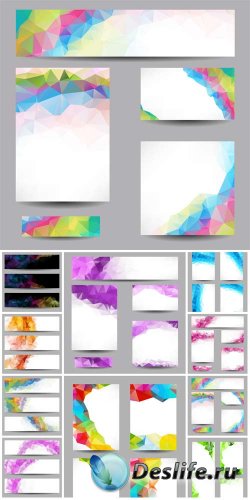        / Banners and cards with abstraction vector