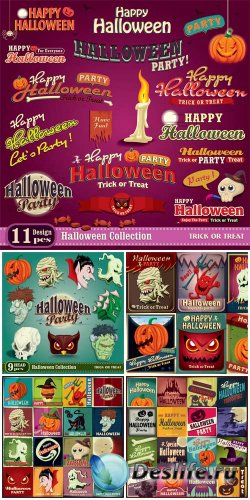 ,      / Halloween, labels, captions and backgrounds vector