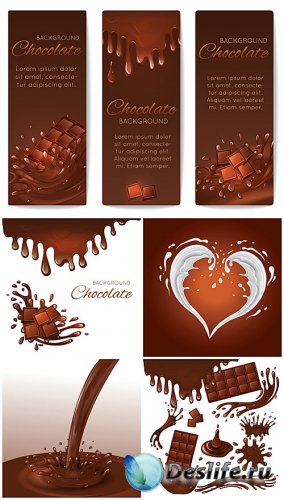 ,   / Chocolate, vector backgrounds #1