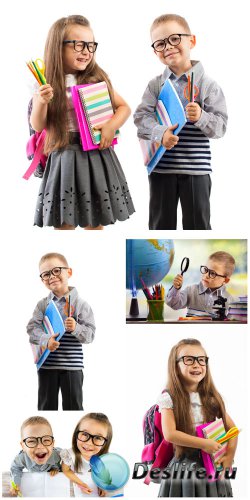 , ,    / Children, students, boy and girl - Stock Photo