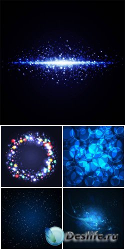       / Dark vector backgrounds with blue g ...