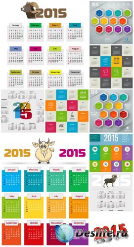   2015 ,  / Calendar for 2015, vector #6