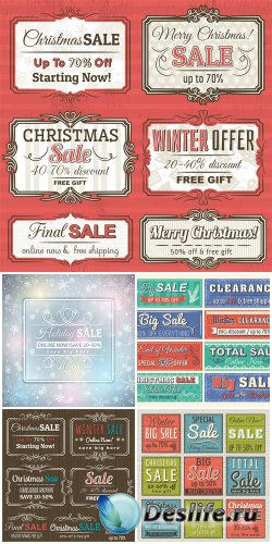  ,    / Christmas sale, backgrounds vector