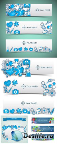 Медицина, векторные баннеры / Medicine, vector banners