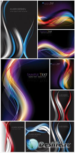 ,   ,   /  / Abstract, colorful glowing lines, vector background