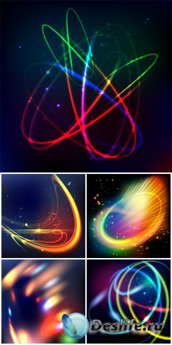 ,   ,   / Abstract, glowing lines, vector background