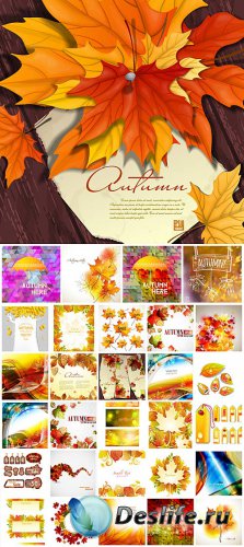   ,  / Autumn vector collection, backgrounds 