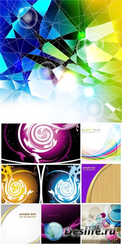 Vector backgrounds, abstraction with colored elements