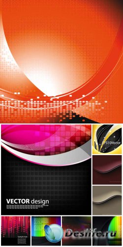 Vector backgrounds with abstraction, backgrounds with colored elements