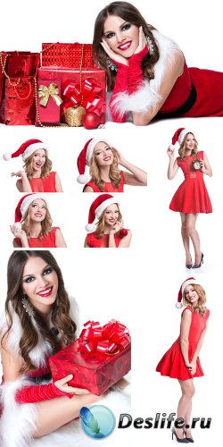Christmas girl, Christmas costumes - stock photos