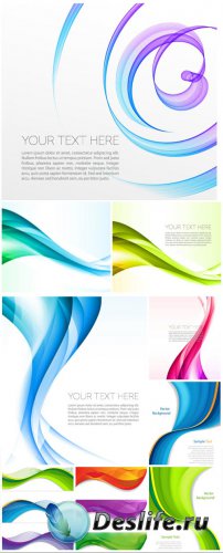 Vector backgrounds with colored lines, abstraction #1