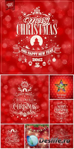 Christmas vector background red holiday decor