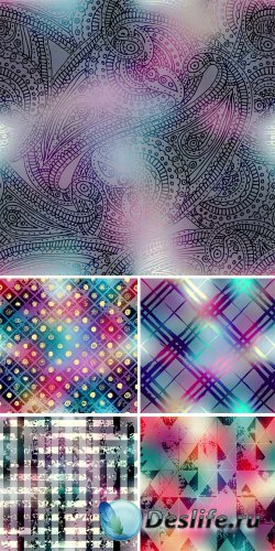 Vector backgrounds with abstraction, design patterns